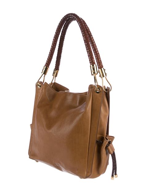 michael kors tan leather braided bag|michael kors leather bags real.